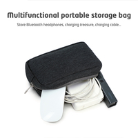 Kit de protection pour ordinateur portable 13-14 pouces MacBook Air/Pro, étui en polyester résistant à l'eau avec fermeture éclair, sacs d'accessoires