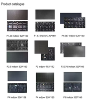 Modul LED Warna Penuh Dalam Ruangan Pemasangan Mudah 320x160mm P2/P2.5 4K HDR10+ Kontras Tinggi untuk Layar Signage Digital Lobi Kantor