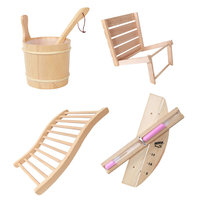Desain Modern aksesoris Sauna Set lengkap termasuk jam termometer kursi sandaran dengan Panel kontrol komputer untuk dijual