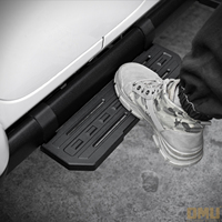 Marchepieds latéraux tout-terrain en aluminium et fibre de carbone OMU, ensemble complet pour Jeep Wrangler JL 2018-2025, style sportif noir, installation facile