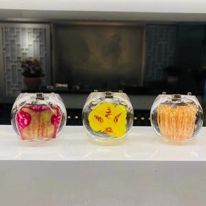 Tacchi a sfera chiari da <span class=keywords><strong>5</strong></span> <span class=keywords><strong>cm</strong></span> con fiori all'interno per la produzione di scarpe alla moda - Product Image 1