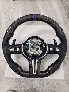 Volant de course personnalisé haute performance en cuir blanc pour affichage LED en fibre de carbone, 4 branches, pour F-Series M <span class=keywords><strong>Sport</strong></span> F30 - Product Image 3
