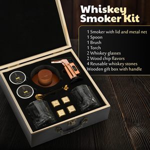 Kit de Infusor de humo de cóctel con antorcha, regalo de <span class=keywords><strong>whisky</strong></span> Bourbon de cumpleaños, juego de fumador de <span class=keywords><strong>whisky</strong></span> antiguo para cumpleaños y Navidad - Product Image 2