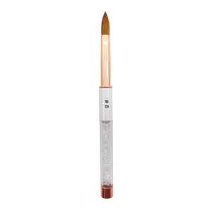 Pinceau à ongles en acrylique 100% Kolinsky Sable avec manche diamant blanc pour ongles en acrylique professionnels - Product Image 4