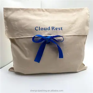 43*38*16cm Luxury Cotton Envelope Dust Bag For Fashion Handbags Cotton Clothing Packaging Bag With Blue Bowknot