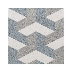 Carrelage Terrazzo Deco 01 Gris Blanc Motif Géométrique Décoration Murale et de Sol - Product Image 2