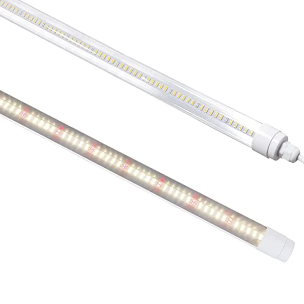 Customized T8 LED grow light tube with waterproof full spectrum for plants vegetable lettuce spinach growing farm used