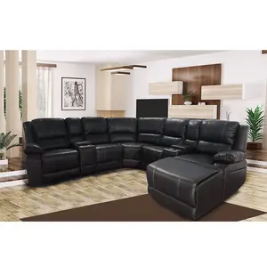 Factory modern On Sales New Model AIr Leather Sofa Living Room Furniture U shaped hot sale USA furniture