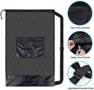 Sac de sport extra large en maille pour ballons de football, robuste, avec cordon de serrage, idéal pour le basketball et le transport d'équipements d'équipe - Échantillon gratuit - Product Image 2