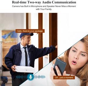Telecamera IP WiFi Eseecloud 3MP HD 1080P con Doppia Lente, Registratore Wireless per Casa Intelligente, Audio Bidirezionale, Sensore CMOS per Interni - Product Image 5