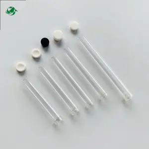 Single cigar packaging container PC Plastic test tube with cork or rubber lids for storage