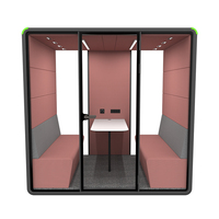Cabina Interior Silenciosa con Reducción de Ruido, Cabinas de Reuniones para Oficina, Espacio de Trabajo Silencioso y Confortable al Tacto, Cabina Acústica Insonorizada