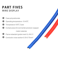Boite de séparation de câbles Audio, boîte de jonction avec connecteur pour système d'éclairage, Auto-Moto, boîte de jonction 22-18awg, 2 pièces