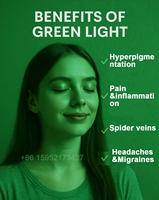 Système de luminothérapie LED PDT vert professionnel pour salon de beauté, traitement facial, 1820 LED, dispositif de beauté LED médical IIa