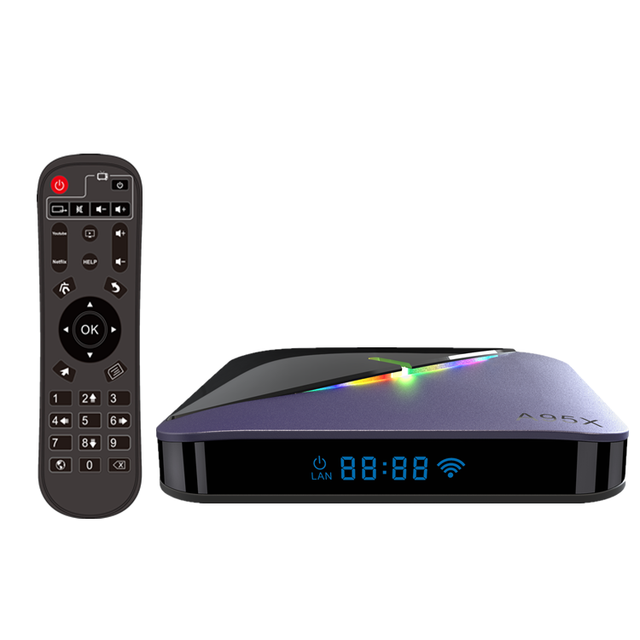 A95xF3 RGB Light Android TV Box A95X F3 Android 9.0 Amlogic S905X3 Smart TVBox H.265 4K 60fps Google Youtube Plex Media Server