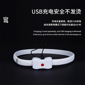 <span class=keywords><strong>Collar</strong></span> LED para mascotas, streamer colorido para perros con perro brillante, accesorios para perros, recargable por USB - Product Image 2