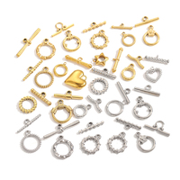 Boucle de chaîne en acier inoxydable DIY, fermoir OT en forme de cœur, accessoires de présentation de bijoux, composants de colliers et apprêts de bijouterie