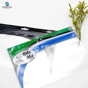 3 Side Sealed Clear Ziplock Zipper Zip Worm Lures Packaging Soft Plastic Fishing Custom Bait Bags Resealable Ziplock Bag