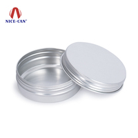 30g 50g 60g 80g 100g Boîte à pilules vide en aluminium Baume à lèvres Bougie Boîte en métal Conteneur cosmétique rond Petite boîte en aluminium