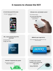 Màu Xanh Fox NX1 <span class=keywords><strong>Mini</strong></span> Thông Minh <span class=keywords><strong>Android</strong></span> 15 Đầy Đủ Netcom 4G Màn Hình Nhỏ Điện Thoại <span class=keywords><strong>Dual</strong></span> Sim 90Hz Tiếng Anh Dài Tuổi Thọ Pin <span class=keywords><strong>Mini</strong></span> Xách Tay - Product Image 4