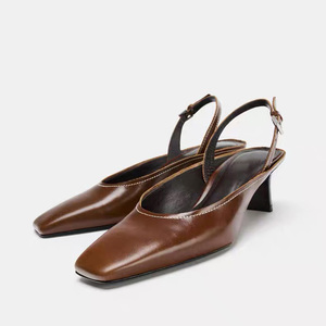 2025 nuevos productos de invierno, zapatos sexis para exteriores para mujer, <span class=keywords><strong>edición</strong></span> <span class=keywords><strong>limitada</strong></span> de cuero, punta cuadrada, tacón medio grueso - Product Image 4