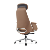 Chaise de bureau de direction haut de gamme avec dossier haut, hauteur réglable et inclinable - Design moderne pour PDG/directeur