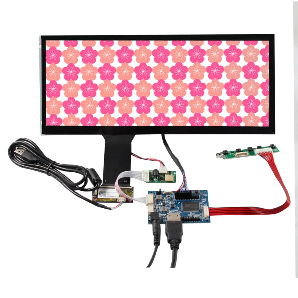 ЖК-контроллер плата Hd mi To Lvds емкостный сенсорный экран панель растянутый ЖК-дисплей 1280X480 12,3 дюймов Tft ЖК-панель