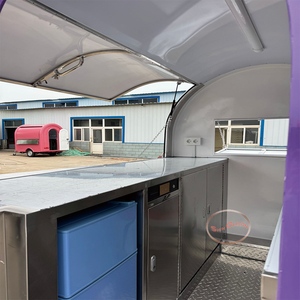 Rimorchio Mobile per Alimenti in Vetroresina Viola - Carretto per Snack Completamente Attrezzato in Acciaio Inox, Venditore di Birra, Hot Dog/Gelati - Product Image 4