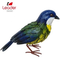 Figurine de toucan en fer coloré peinte à la main, en métal soudé, artisanale, animaux africains tropicaux, décoration d'intérieur 3D LEADER