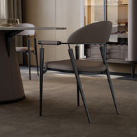 Fauteuil de réception moderne pour café, fauteuil italien de luxe léger, chaise de salle à manger haut de gamme pour la maison
