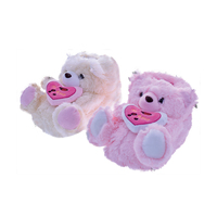 Pantoufles chaudes pour femmes, couleur crème/rose, en peluche, matelassées, toutes saisons, bout fermé, taille 36/41, assorties