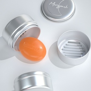 Premium 150ml Durable Aluminum Travel Soap <b>Box</b> <b>Round</b> Tinplate Metal Container with Drip Tray & Screw Cap Direct Manufacturer - Product Image 5