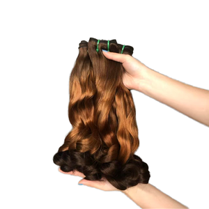 Cabello Humano Remy Malayo Grado 15A, Súper Doble Trama, Ondulado, Marrón # 4 Extensiones de Cabello para Tejer - Product Image 2
