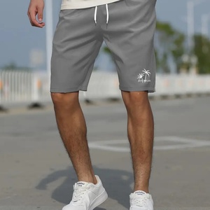 กางเกงขาสั้นชายหาดผ้าคอร์ดูรอยแห้งเร็ว ระบายอากาศได้ดี พิมพ์ลายซิลค์สกรีนลายทางหลากสี ความยาวระดับเข่า แบบถัก สวมใส่สบาย - Product Image 5