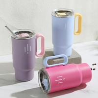 Nouvelle tasse à café au lait de 560 ml, portable, en acier inoxydable 304, double paroi, isolation sous vide, avec logo personnalisé