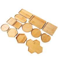 Ensemble de dessous-de-verre en bois de bambou naturel de haute qualité, forme hexagonale, cœur, carrée, ronde, décoration d'intérieur, tapis et coussinets, moule vierge