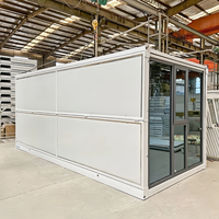 Bâtiment modulaire préfabriqué en acier léger, économique, facile à assembler, avec aménagement personnalisé, maison conteneur pliable pour commerce et résidence