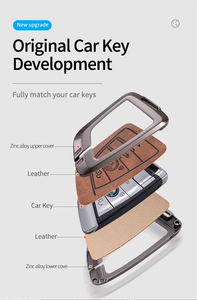 Funda protectora para llave de coche de cuero y metal de aleación de zinc para <span class=keywords><strong>BMW</strong></span> G12 G20 e46 530 F30 F10 I3 E90 X3 serie 7 - Product Image 4
