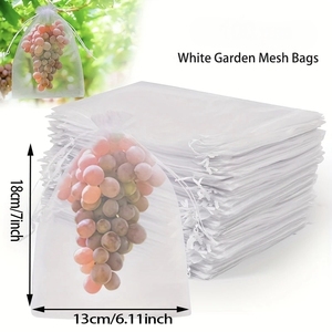 Borsa a rete per protezione vegetale con <span class=keywords><strong>maniche</strong></span> a rete sacchetti a rete Mini <span class=keywords><strong>Organza</strong></span> con coulisse sacchetti regalo per piante e fiori fioriere e vasi di fiori - Product Image 6