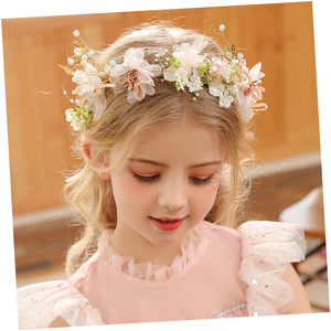 2024 nuevo cristal perla flor diadema guirnalda Original boda novia princesa tocado niña mujer elegante corona pulsera - Product Image 1