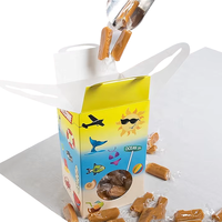 Carton de qualité alimentaire impression personnalisée découpé pliant papier Portable boîte bonbons cookie collations emballage boîte de papier