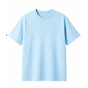 เสื้อยืดคอตตอน 100% หนัก 240 กรัม แบบสั่งทำพิเศษ OEM ODM ทรงโอเวอร์ไซส์ คอกลม แขนสั้น ไม่มีลาย พร้อมสกรีนโลโก้ - Product Image 1