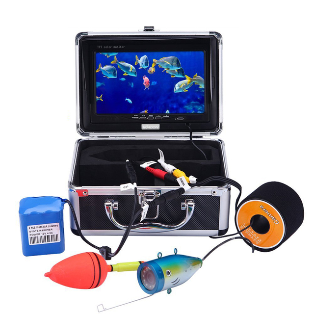 7'' TFT LCD Monitor Underwater Fishing Finder Video Camera 30M Waterproof Cable IP68 Rated 1000TVL Resolution 92 Wide Angle