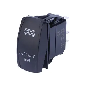 Interruptor basculante para coche, 12V, 24V, personalizado, con símbolo Dpdt, Led marino, resistente al agua