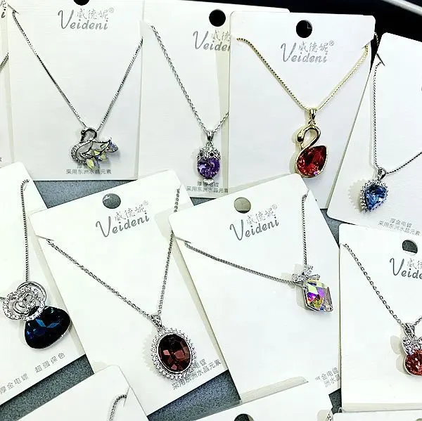 PUSHI healing crystal necklace simple gemstone fashion jewelry in bulk necklace crystal necklace jewelry Mixed wholesale