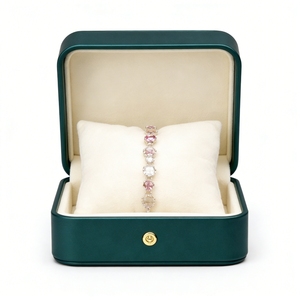 Boîte à Bracelets Tendance en Cuir PU Premium, Présentoir à Bijoux avec Coussin en Velours, Logo Personnalisé, Fournisseur d'Emballages de Bijoux OEM - Product Image 2