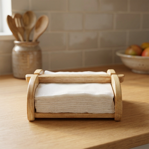 B.S. INTERNATIONAL Porte-serviettes en bois fait main de style américain classique, nouveau modèle élégant et raffiné, modèle BS-0244 - Product Image 1