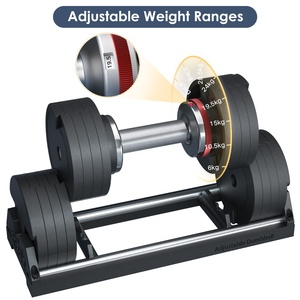 Haltère réglable AD85 40 kg en fonte entièrement métallique, robuste et durable, réglage libre, pour <span class=keywords><strong>exercices</strong></span> <span class=keywords><strong>de</strong></span> musculation - Product Image 2