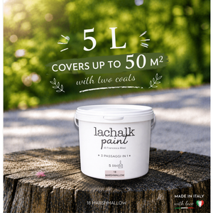 18 MARSHMALLOW 5lt LaChalk the evolution of <b>chalk</b> paint Where <b>chalk</b> meets resin: Hybrid <b>Chalk</b> Resin Paint made in Italy - Product Image 2