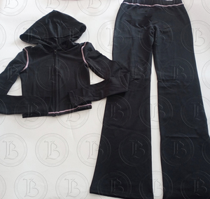 Completo da <span class=keywords><strong>donna</strong></span> ricamato 2 pezzi Y2K 2026: Giacca e <span class=keywords><strong>pantaloni</strong></span> a zampa a vita pieghevole, ideale per ragazze alte - Tute sportive - Product Image 4